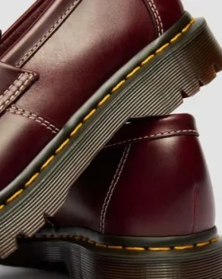 Adrian Orleans Leren Tassel Loafers in Cherry Red