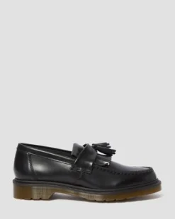 Adrian Smooth Leren Tassel Loafers in Zwart