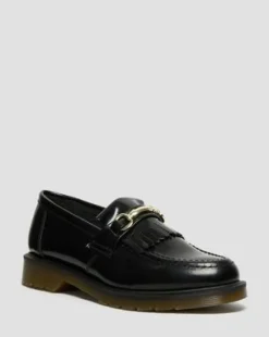Adrian Snaffle Smooth Leren Tassel Loafers in Zwart