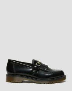 Adrian Snaffle Smooth Leren Tassel Loafers in Zwart