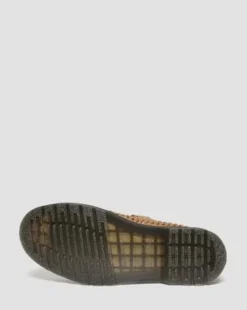 Adrian T-Bar Geweven Leren Mary Jane Schoenen in British Tan