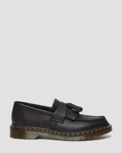 Adrian Virginia Leren Tassel Loafers in Zwart