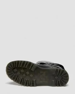 Anistone Leren Biker Boots met Twee Riemen in Zwart