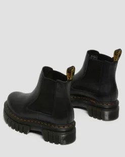 Audrick Nappa Lux Leren Platform Chelsea Boots in Zwart