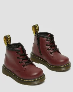 Baby 1460 Softy T Leren Enkellaarzen in Cherry Red