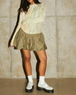 Bethan Tumbled Nubuck Leren Platform Mary Jane Schoenen in Smoked Mint