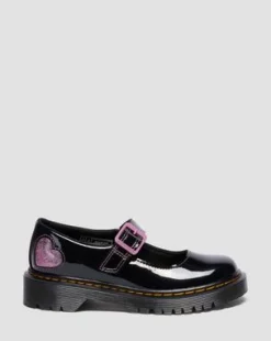 Bex Lamper Lakleren Mary Jane Schoenen voor Kinderen in Zwart