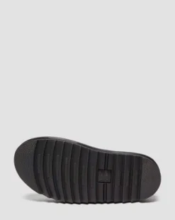 Blaire Athena leren sandalen met riem in Zwart