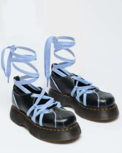 Buzz Ballerina Gloss Leren Schoenen in Zwart