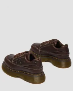 Buzz Flower Grizzly Leren Schoenen met Vijf Veterogen in Donkerbruin