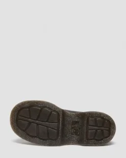 Buzz getrommeld nappaleren schoenen met vijf veterogen in Zwart