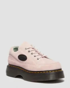 Buzz leren schoenen met vijf veterogen in Poederroze