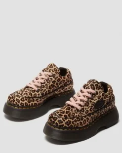 Buzz luipaard schoenen met vijf veterogen in Luipaard