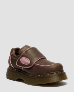 Buzz Wyoming Schoenen Met Klittenband in Donkerbruin