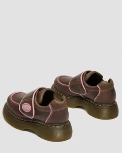 Buzz Wyoming Schoenen Met Klittenband in Donkerbruin