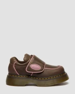Buzz Wyoming Schoenen Met Klittenband in Donkerbruin