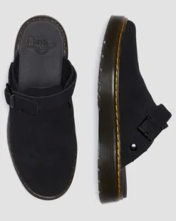 Carlson Suède Mules in Zwart