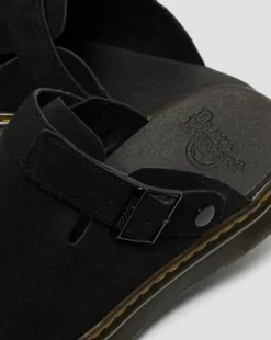 Carlson Suède Mules in Zwart