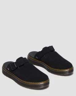 Carlson Suède Mules in Zwart
