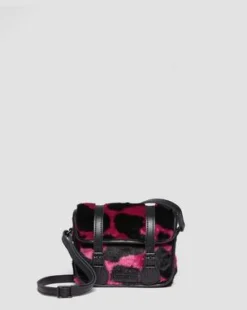 17.78cm Hair-On Koeienprint Schoudertas in Thrift Pink