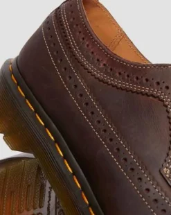 3989 Crazy Horse Leren Brogue Schoenen in Donkerbruin