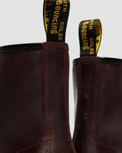 1460 Crazy Horse Leren Laarzen in Cherry Red