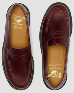 Delapre Penny Loafers in Burgundy
