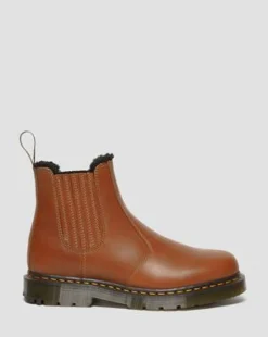2976 DM's Wintergrip Leren Chelsea Laarzen in Tan