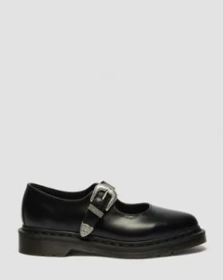 Elphie Mary Jane Atlas Leren Schoenen in Zwart