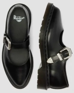 Elphie Mary Jane Atlas Leren Schoenen in Zwart