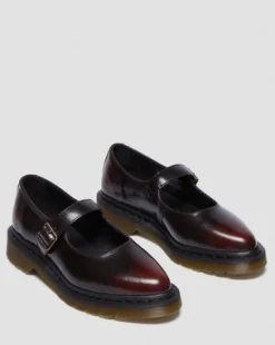 Elphie Mary Jane leren schoenen in Cherry Red