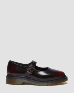 Elphie Mary Jane leren schoenen in Cherry Red