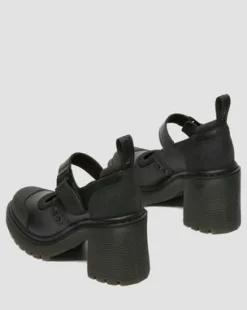 Eviee Tech Strap Mary Jane Schoenen Met Hak in Zwart