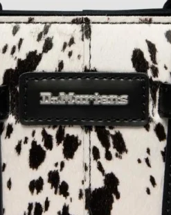 Extra Kleine Dalmatian Hair-On Leren Draagtas in Crème & Zwart