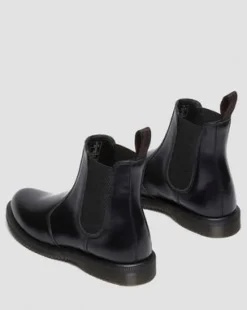 Flora Smooth Leren Chelsea Boots in Zwart