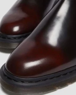 Graeme Arcadia Leren Chelsea Boots in Cherry Red