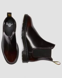 Graeme Arcadia Leren Chelsea Boots in Cherry Red