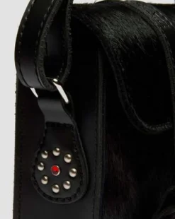 Hair-On & Kiev Leren Boekentas (18 cm) in Zwart