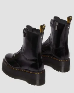 Jetta Hi Max Buttero Leren Platform Laarzen in Zwart