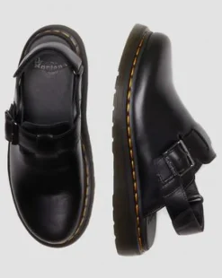 Jorge II Brando Leren Slingback Mules in Zwart