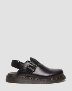 Jorge II Brando Leren Slingback Mules in Zwart