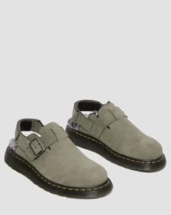Jorge II Imitatiebont Gevoerde Mules in Nickel Grey