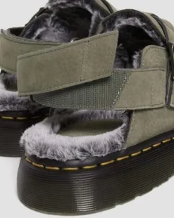 Jorge II Imitatiebont Gevoerde Mules in Nickel Grey