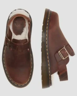 Jorge II Imitatiebont Gevoerde Mules in Warm Tan