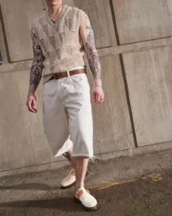 Jorge II Suède & Leren Slingback Mules in Parchment Beige