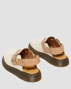 Jorge II Suède & Leren Slingback Mules in Parchment Beige