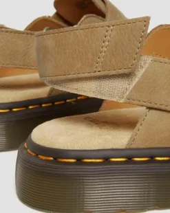 Jorge II Tumbled Nubuck Leren Slingback Mules in Savanne Bruin