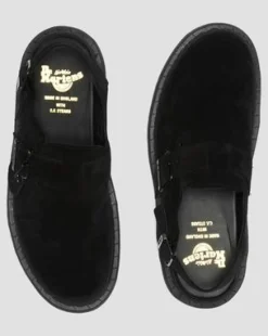 Jorge Made In England Suède Mules in Zwart