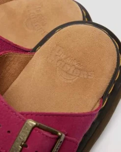 Josef Nubuckleren Slide Sandalen in Roze