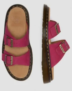 Josef Nubuckleren Slide Sandalen in Roze